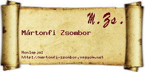 Mártonfi Zsombor névjegykártya